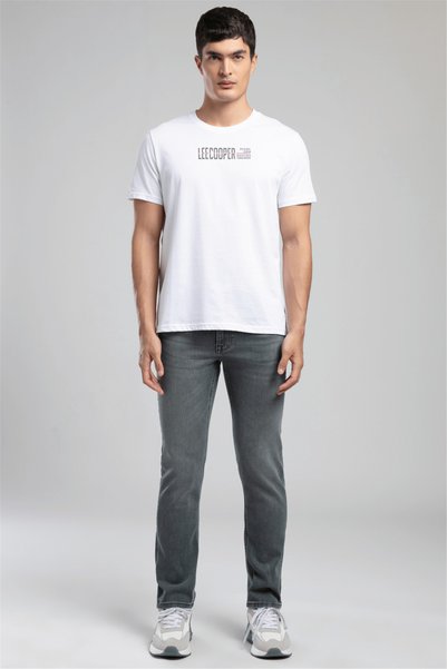 Round Neck White Men's T-Shirt 262 Lcm 242045 Ori White