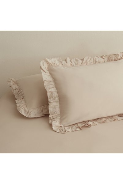 Basic 2-Piece Pillowcase Beige