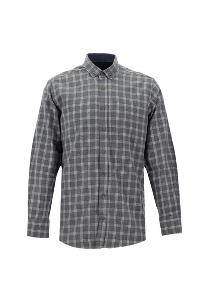 Long Sleeve Regular Fit Plaid Lumberjack Cotton Shirt