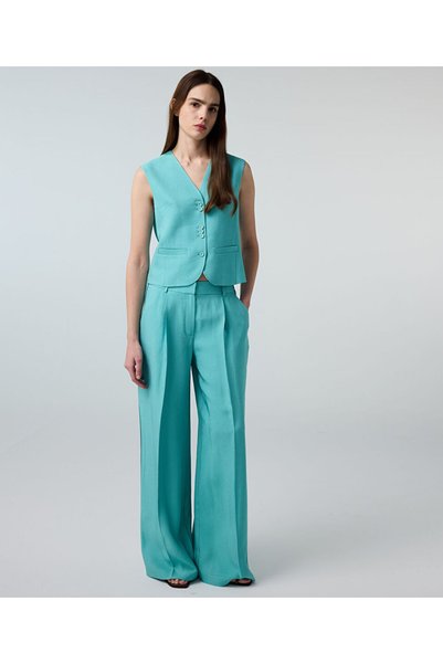 Textured Wide Leg Pants