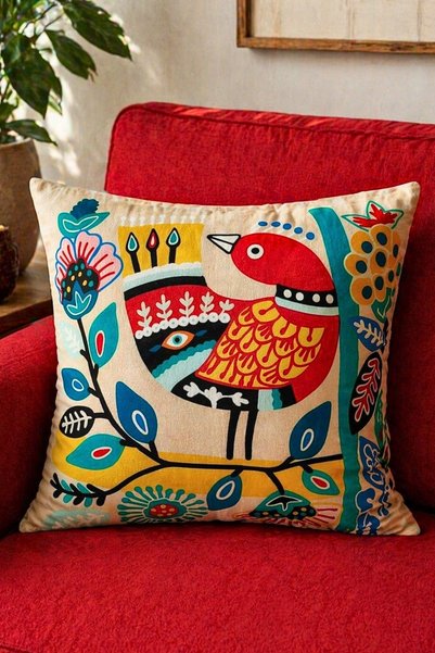 Colorful Double-Sided Modern Digital Print Throw Pillow Cover Living Room Decor (45X45 cm)