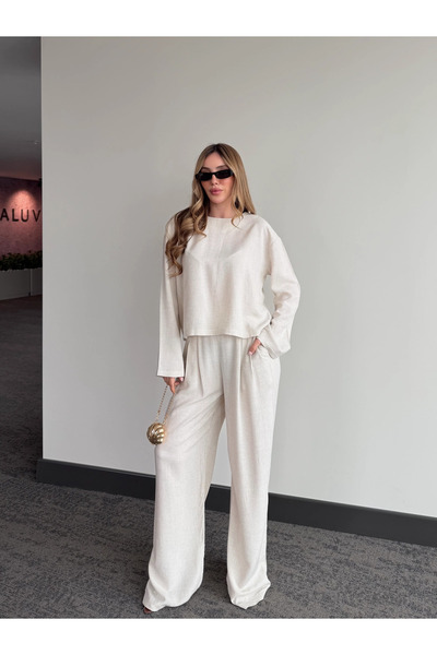 Stone Mermaid Blouse Pants Set - 8760