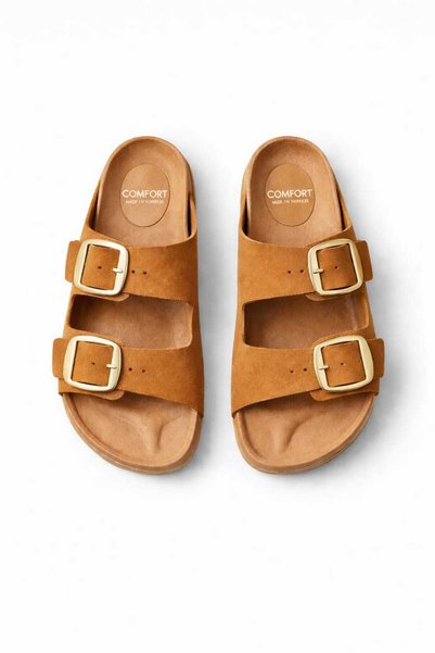 Women's Casual Double Buckle Lightweight Orthopedic Stylish Comfortable Slippers