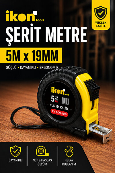Мерна лента 5m x 19mm професионална мерна лента издржливо тело механизам за заклучување прецизно мерење