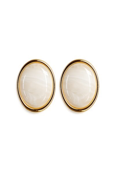 Steel Colored Stud Earring
