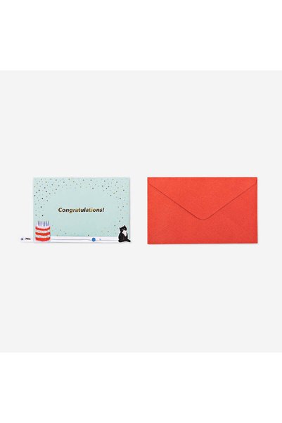 Gifted Cat Detailed Birthday Card