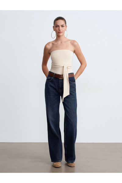 32841 Tie-Down Bandeau Top-Stone
