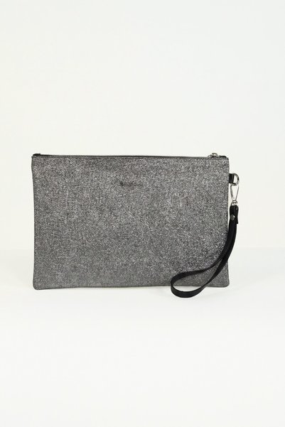 Women's Silver Shine Girl Bag Portfolio & Evening Dress Bag