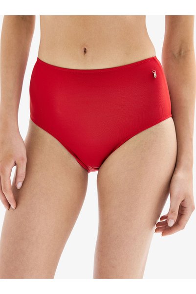 Women's High Waist Bikini Bottom 10822 - Red