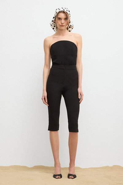 Fashion Passion Capri Pants with Slit Hem
