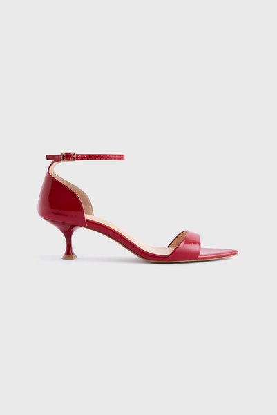 Leather Open-Front Pointed Toe Shoes