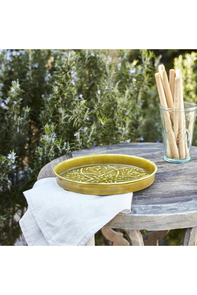 Donna Decorative Tray Mustard 20 cm