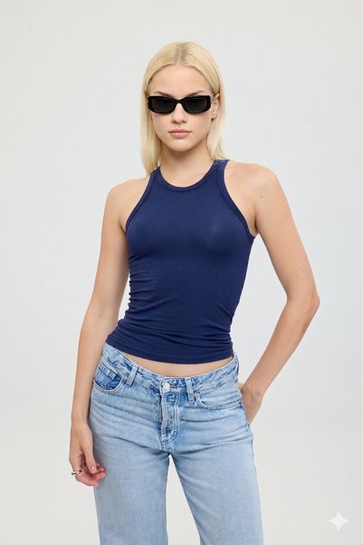 Ultra Soft Tank Top Navy Blue