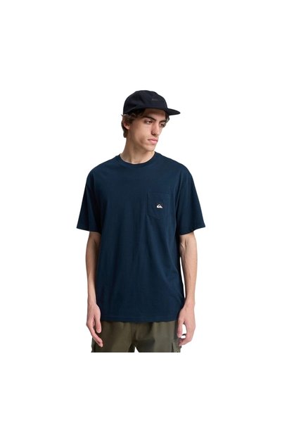 Men's Navy Blue Salt Water Pock Tshirt Eqyzt08205-6800