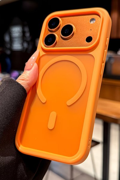 iPhone 17 Pro Max / 18 Pro Max Compatible Premium Matte Magsafe Case Orange