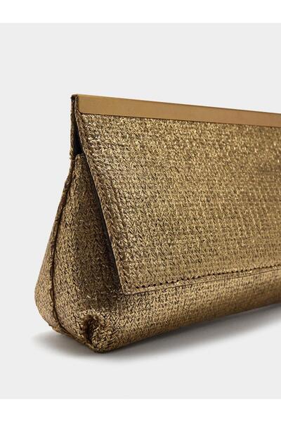 Women's Straw Effect Envelope Party Bag