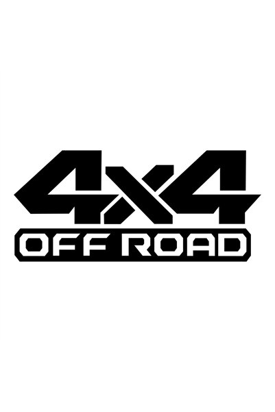 2 парчиња 4x4 Off Road налепница за автомобил црна 40 Cm