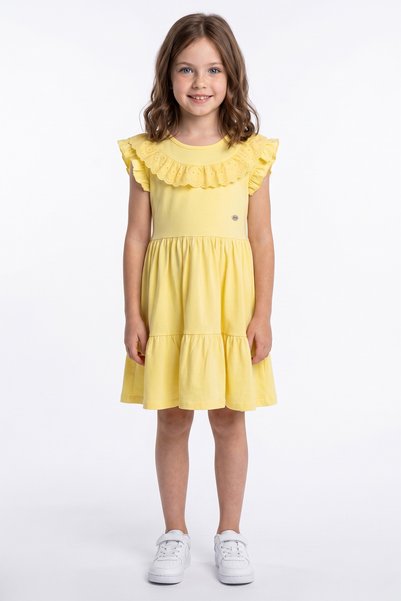 Lace Pack Crew Neck Girls' Dress