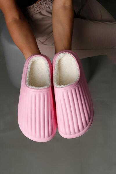 Women's Powder Homey Soft Fur Inside Waterproof Winter House Slippers 3cm Byndhfay01