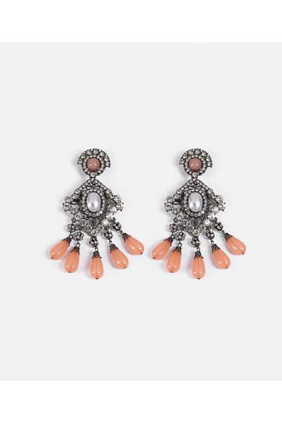 Strass Stone Hanging Maxi Earrings