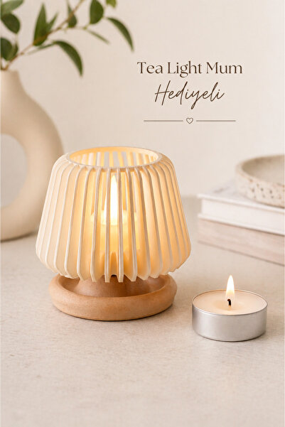 Декоративен модерен LED држач за свеќи ноќна ламба Tealight 7x7.5 cm (ЕДНО ПАРЧЕ) стилски дизајн