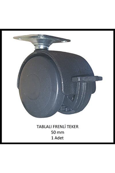 Канцелариски стол кабинет помошна маса 360 степени ротирачка плоча, пластично тркалце за мебел со кочница 50 Mm