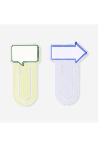 2-Pack Sticky Note Paper with Clips