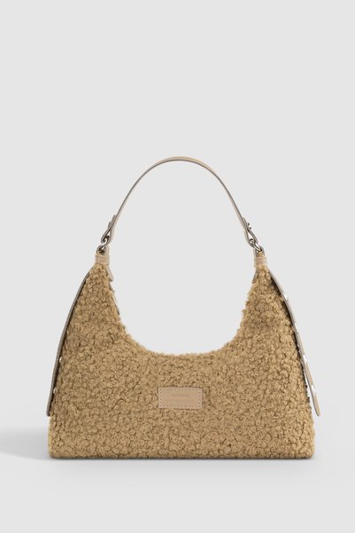 Women's Mink Faux Fur Woven Baguette Bag 205