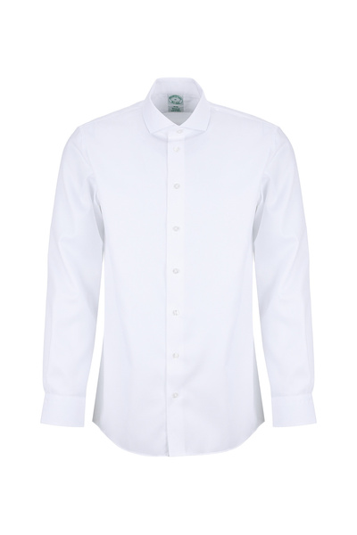 White Men's Italian Slim Fit Shirt BBSS26MSH032