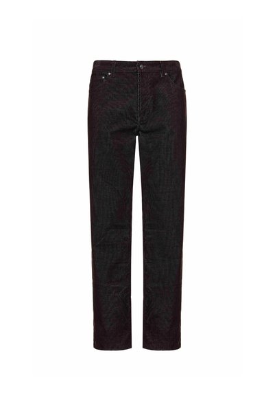 Black Men's Regular Fit Ribbed Patterned Pants 79OAB5R2