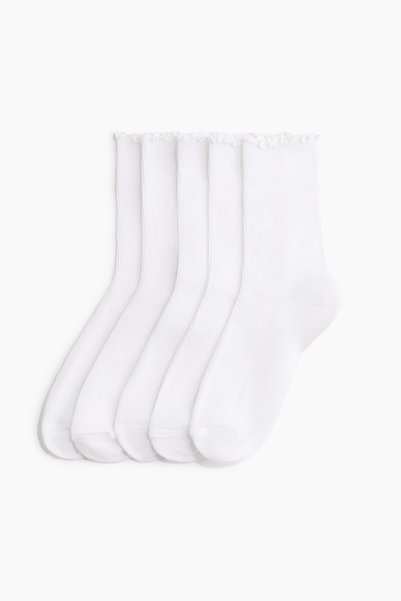 5 Pack Rubber Braided Socks
