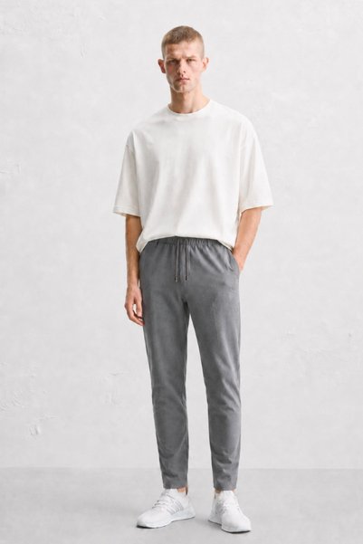 Smoke Grey Relaxed Men's Trousers 6510