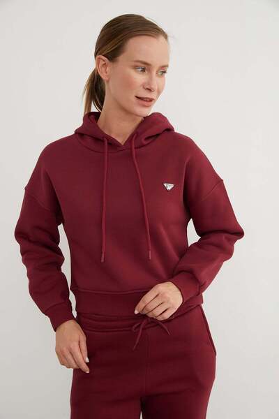 3 Thread Triangle Metal Emblem Hooded Sweatshirt