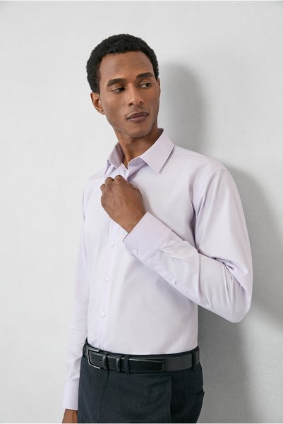 Long Sleeve Slim Fit Slim Fit Cotton Classic Shirt