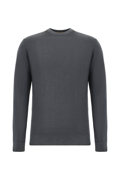 Crew Neck Regular Fit Wool Italian Knit Sweater