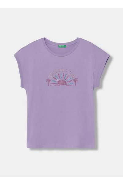Lilac Girl's Printed T-Shirt 3I1Xc10Tt