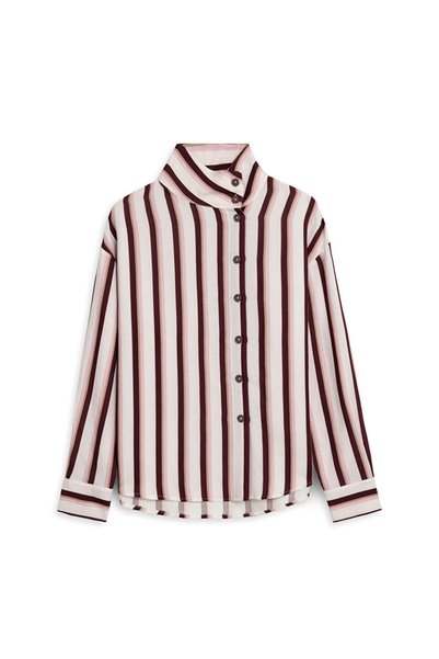 Line Pattern Asymmetrical Shirt