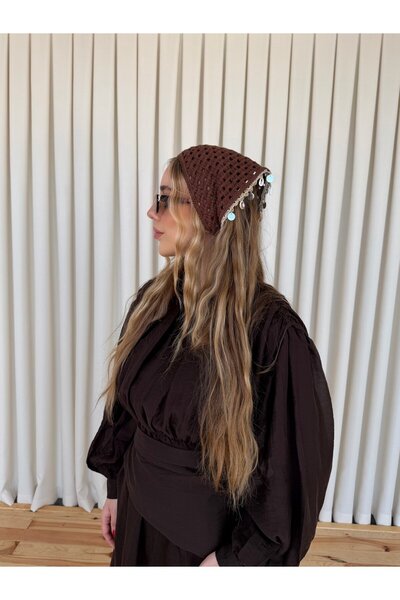 Brown Triangular Seashell Bandana - 2152