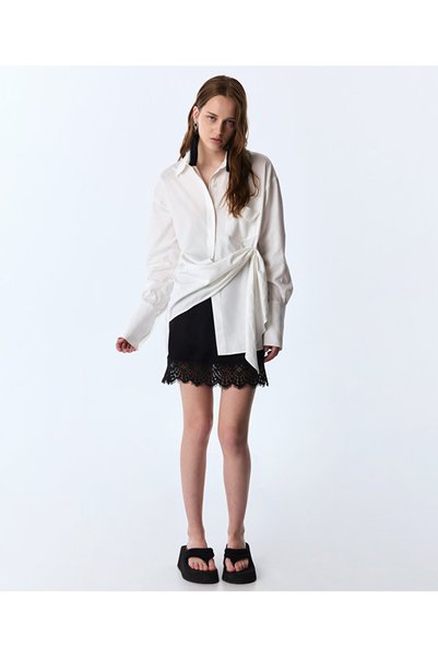 Double Piece Look Asymmetric Dress