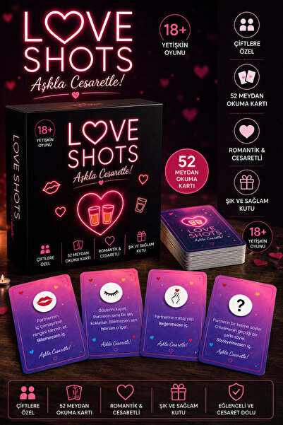 Love Shots игра со карти за предизвици за парови 52 карти романтична забавна игра