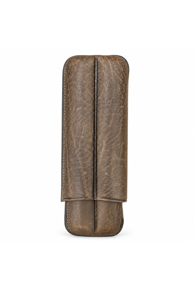 Cohiba кафеава кожна футрола за две пури TR9968