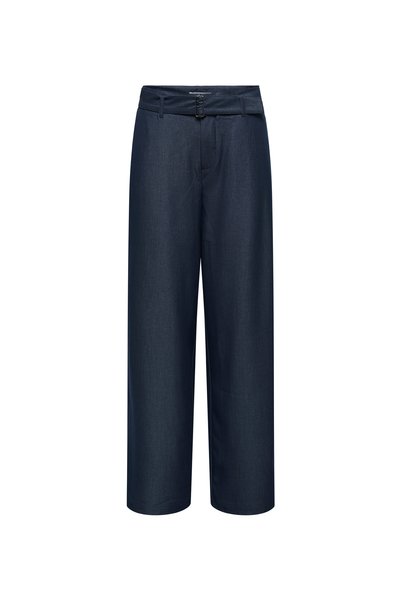 Dark Navy Blue Women's Trousers Onlsigne Life Hw Wide Belt Pant Cc