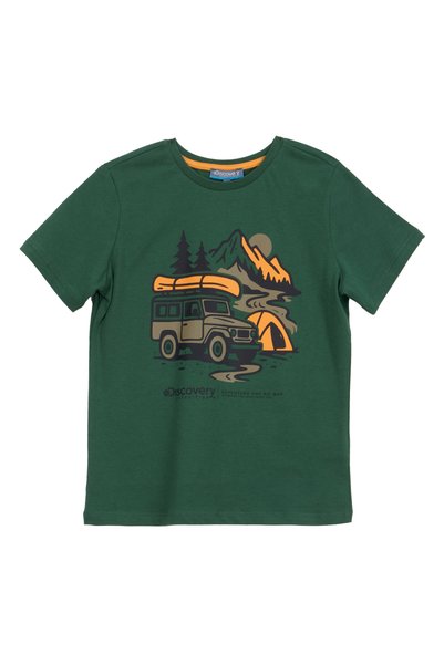 Green Boy's Printed T-Shirt D6Sb-Tst3069