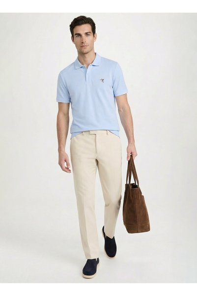 Blue Men's Slim Fit Polo T-Shirt F5Sm-Tst 2779 N