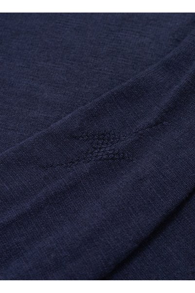 Navy Blue Men's Crew Neck Regular Fit Sweater Mz18113