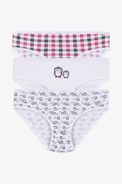 Girl's 3-Piece Penguin Patterned Slip