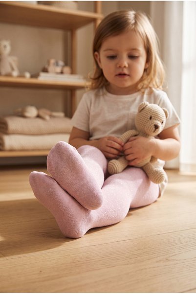 Baby Girl Glitter Pantyhose Pink