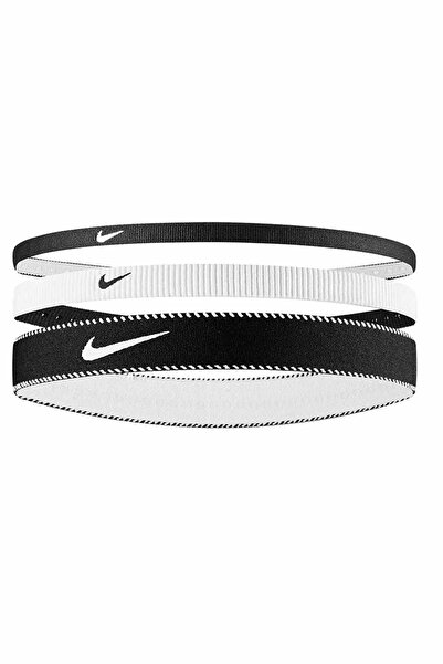 Sportswear сет од 3 спортски ленти за коса - нелизгачки - ленти за трчање, фитнес, теретана (црна / бела)