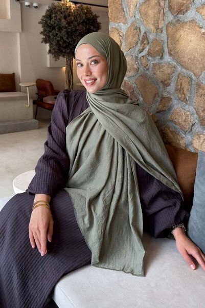 Organic Premium Shawl Army Green