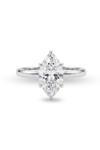 925 Sterling Silver Ring Marquise Cut Zircon Solitaire Ring Diamond Mounted Solitaire Marriage Proposal Ring